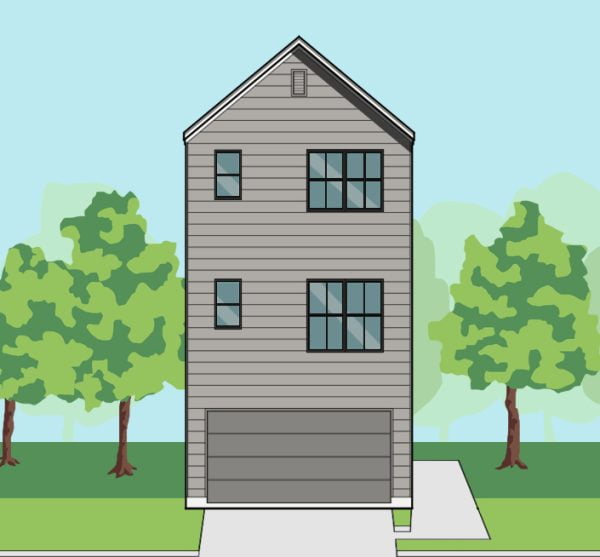 Three Story Townhome Plan F1028 A1.1