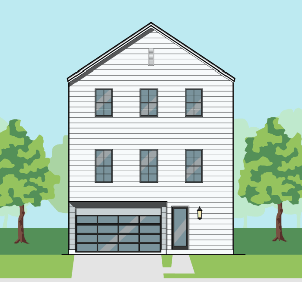 Three Story Townhome Plan F1028 B