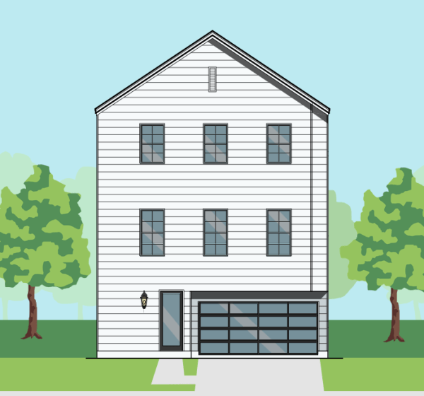 Three Story Townhome Plan F1028 B