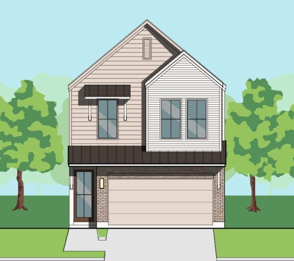 Two Story Townhome Plan F1032 A1