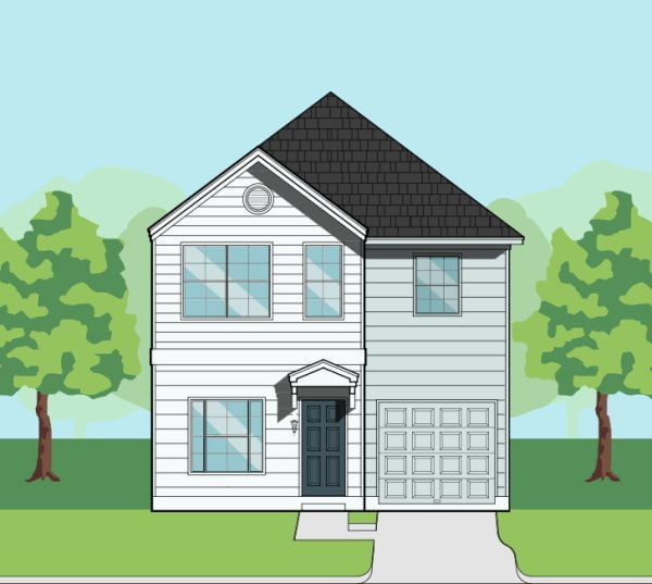Two Story Small Home Plan F1033 A1.1L