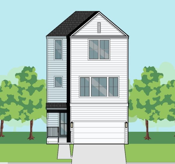 Three Story Townhome Plan F1047 A1.1