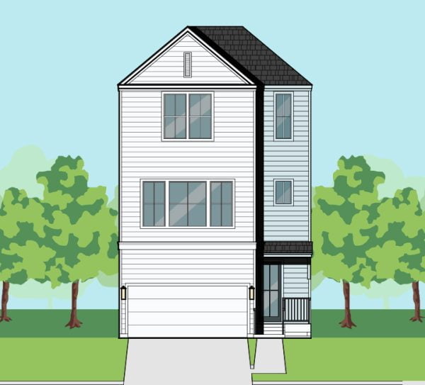Three Story Townhome Plan F1047 A1.1