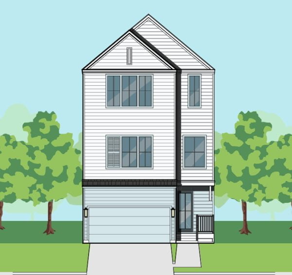 Three Story Townhome Plan F1047 B1.1