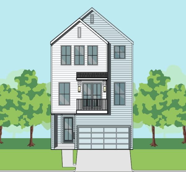 Three Story Townhome Plan F1047 C1.1