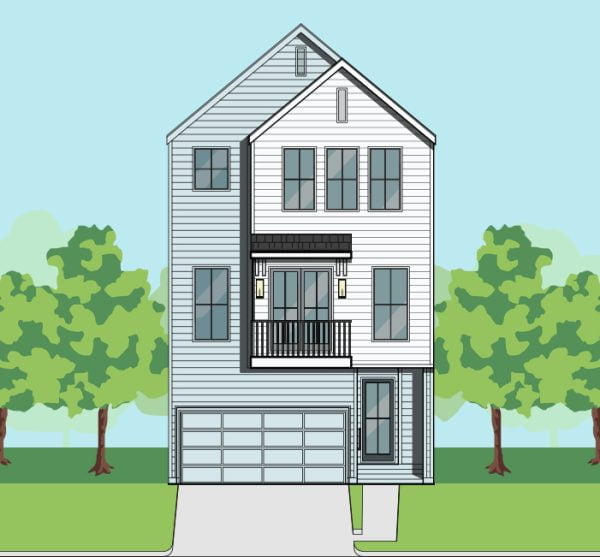 Three Story Townhome Plan F1047 C1.1