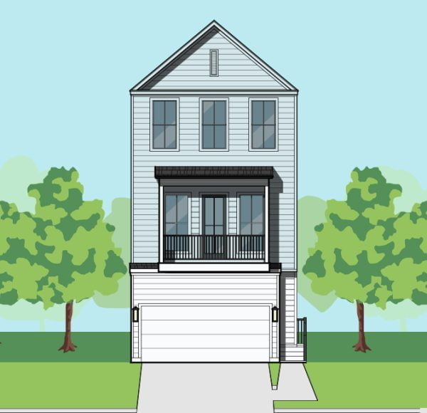 Three Story Townhome Plan F1047 D1.1