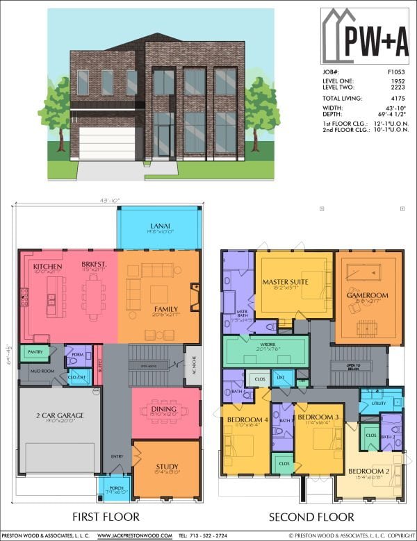 Two Story Urban Home Plan F1053
