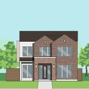 Two Story Urban Home Plan F1057