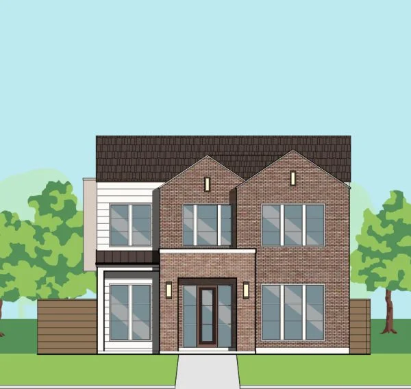 Two Story Urban Home Plan F1057