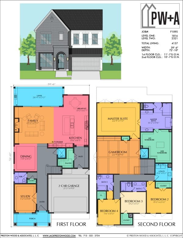 Two Story Urban Home Plan F1095