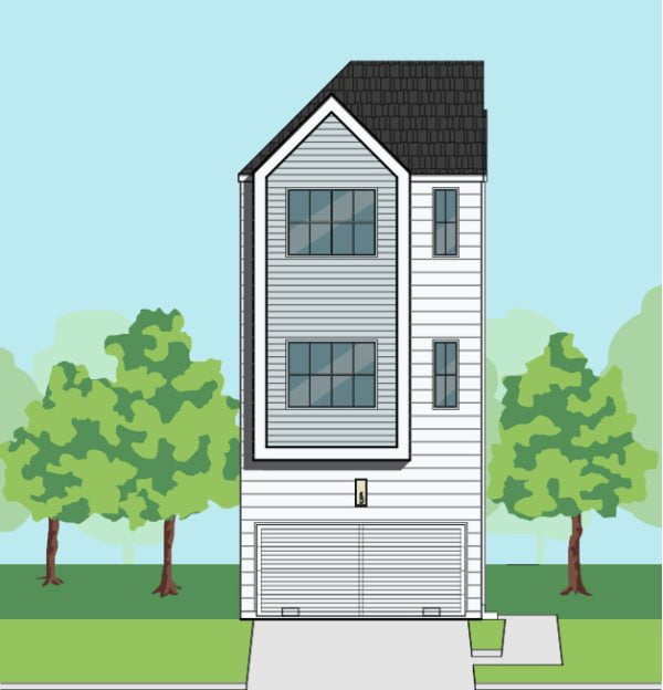Three Story Townhome Plan F1100 B1.1