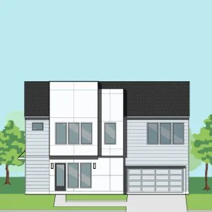Two Story Townhome Plan F1120 A1.1