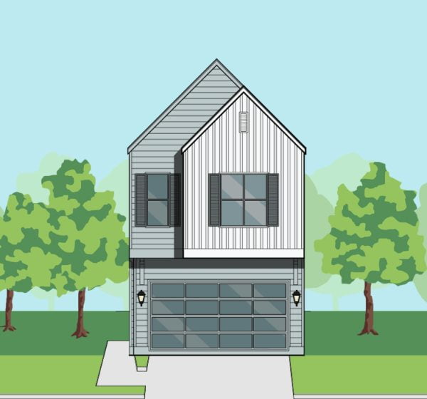 Two Story Townhome Plan F1198 A1.1