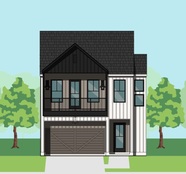 Two Story Townhome Plan F1245 A1.1R