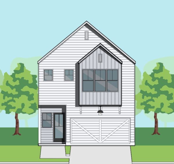 Two Story Townhome Plan F1245 B1.1L