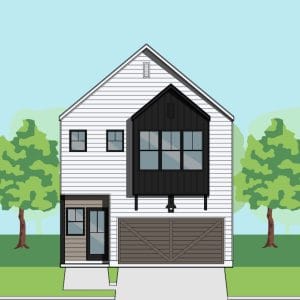 Two Story Townhome Plan F1245 B1.1