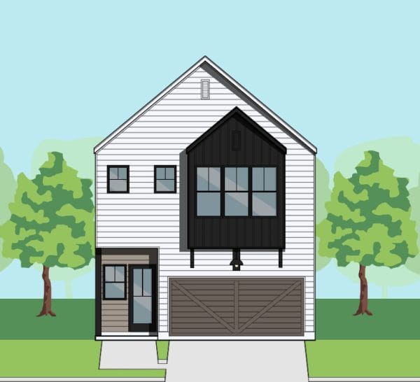Two Story Townhome Plan F1245 B1.1