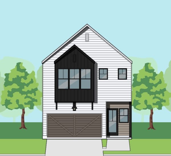 Two Story Townhome Plan F1245 B1.1