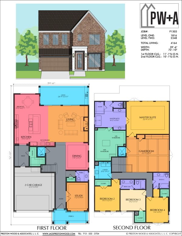 Two Story Urban Home Plan F1303