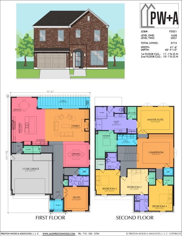 Two Story Urban Home Plan F2021