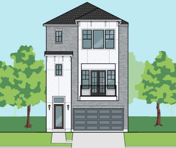Three Story Home Plan E7028 A1.1