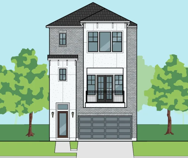 Three Story Home Plan E7028 A1.1