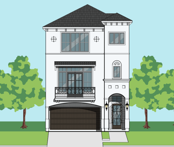 Three Story Home Plan E7028 B1.1