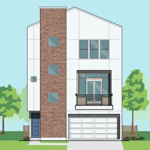 Three Story Home Plan E7095 A1