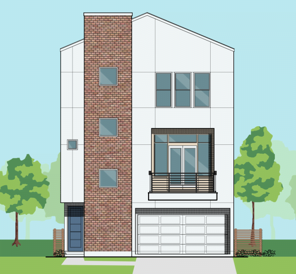 Three Story Home Plan E7095 A1