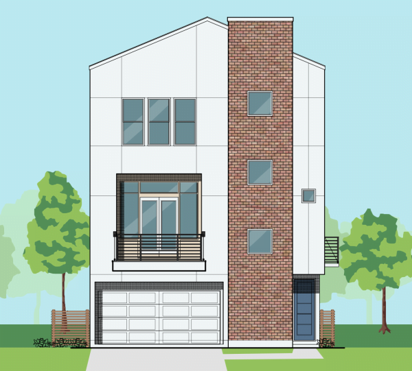 Three Story Home Plan E7095 A1