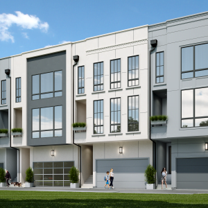 Three Story 4-Unit Townhome Building Plan F0271 B
