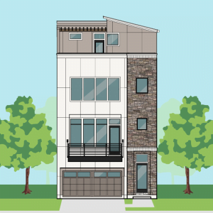 Three Story Townhome Plan E5097 A1