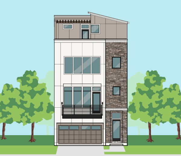 Three Story Townhome Plan E5097 A1