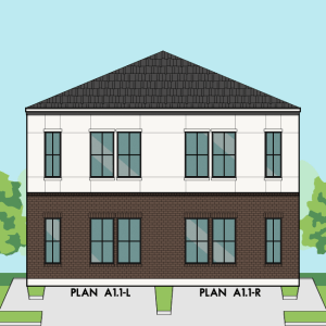 Two Story Duplex Home Plan E6028