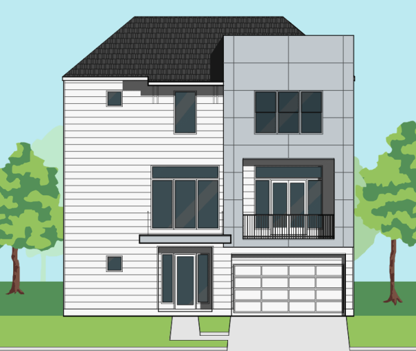 Three Story Home Plan E7139 E1.1
