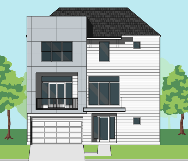 Three Story Home Plan E7139 E1.1