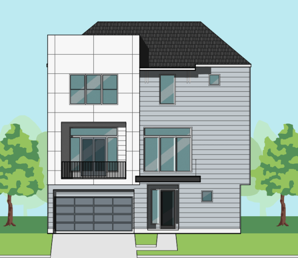 Three Story Home Plan E7139 E2.1