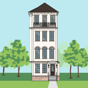Four Story Townhome Plan E9041 A1.1