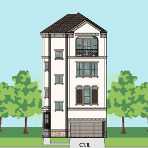 Four Story Townhome Plan E9041 C1.1