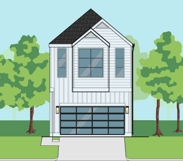 Two Story Townhome Plan E9090 A1.1