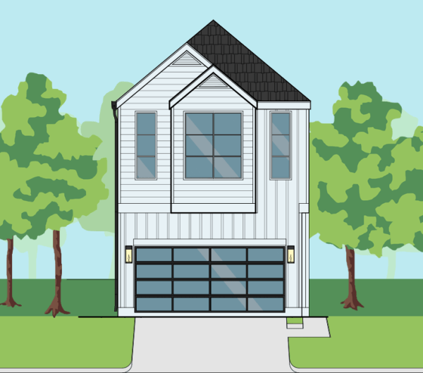 Two Story Townhome Plan E9090 A1.1