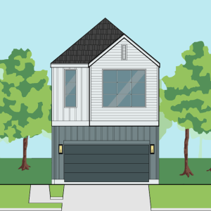 Two Story Townhome Plan E9090 B1.1