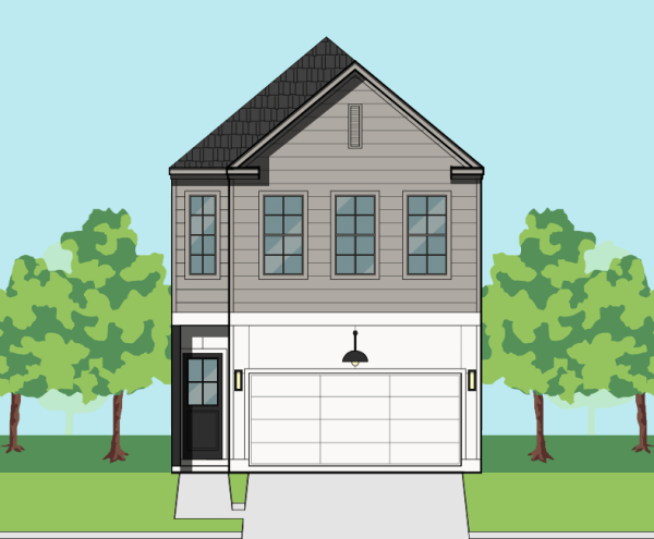 Two Story Townhome Plan E9117 B1.1 (NV)