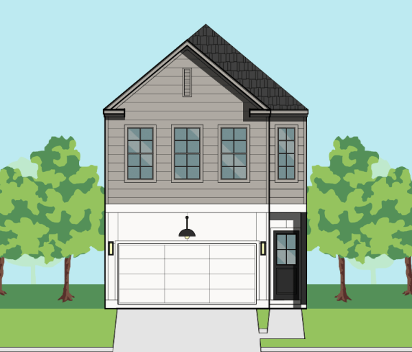Two Story Townhome Plan E9117 B1.1 (NV)