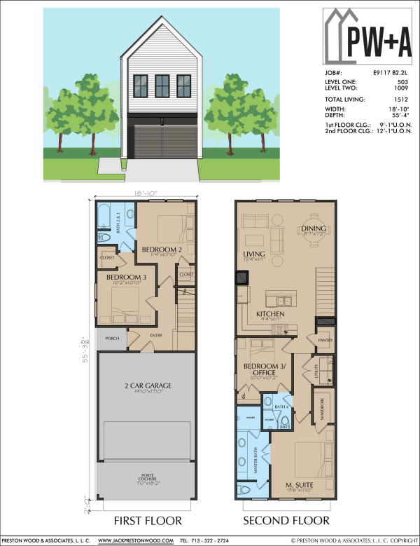 Two Story Townhome Plan E9117 B2.2