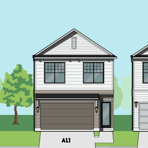 Two Story Townhome Plan E9158 A1