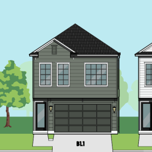 Two Story Townhome Plan E9158 B1