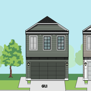 Two Story Townhome Plan E9158 G1