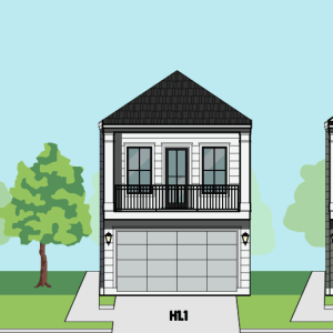 Two Story Townhome Plan E9158 H1